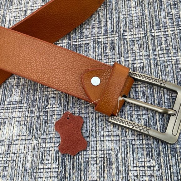 Genuine Leather Waistband Handmade Brown Belt Pin Buckle Belt Size 41-42 inches - Picture 5 of 8